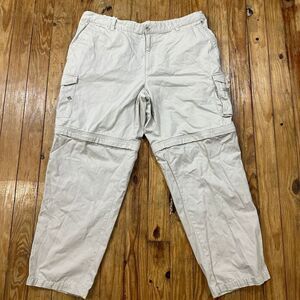 Columbia Vertex Convertible Cargo‎ Pants Mens 2XL Beige Gorpcore Utility Hiking